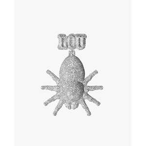 Pendentif personnalisé LOU en or 14 carats avec moissanite, bijou de luxe - Product Image 3