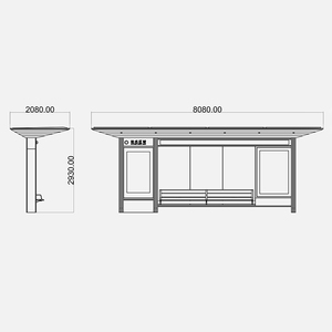 Tùy chỉnh lớn quảng cáo kỹ thuật số thông minh xe buýt đứng thoải mái giao thông công cộng trạm xe buýt với hộp đèn - Product Image 3