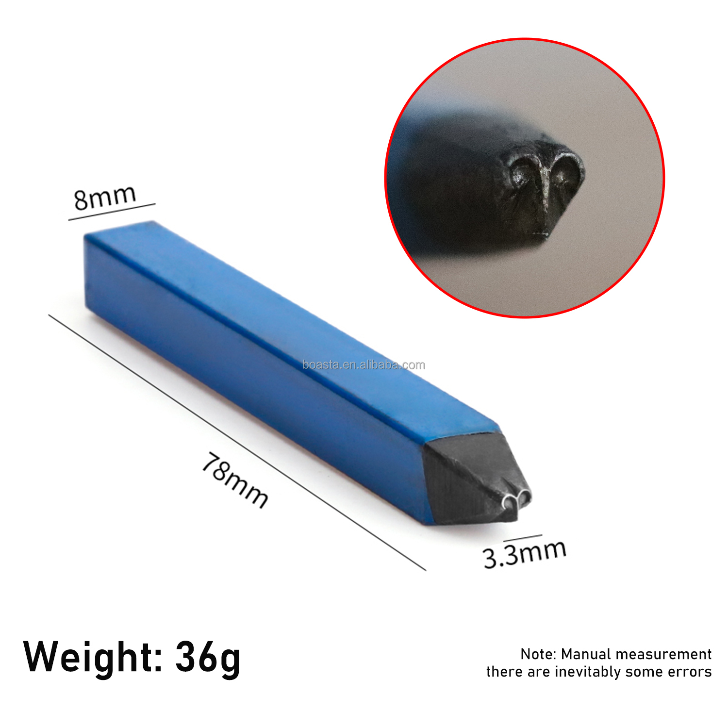 Tampon en acier symbole Bélier bleu 78 mm x 3,3 mm