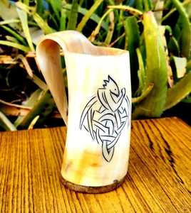 Fabricant indien de tasse de corne tasse de bière Viking faite à la main naturelle tasse de corne de meilleure qualité authentique - Product Image 1