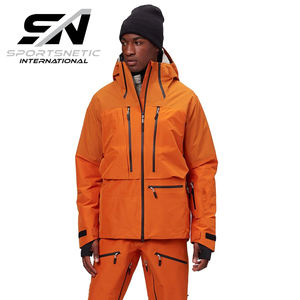 แจ็คเก็ตกันฝนผ้าแคนวาสกันลมกันน้ำคุณภาพสูงสำหรับเล่นสกีและสโนว์บอร์ด ผลิตจากโรงงาน ขายส่ง รับทำโลโก้ตามสั่ง สำหรับทุกเพศ - Product Image 1