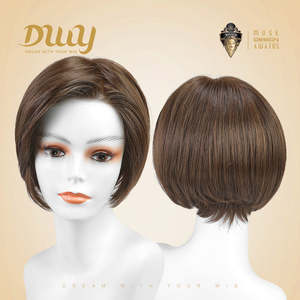 วิกผมสังเคราะห์แบบไม่ต้องใช้กาว Kyla-DWY ทรง Pixie Cut ทำจากเส้นใยทนความร้อนสูง  แบบ Mono Skin Weft Lace Front  สามารถปรับแสกผมได้  ถักเปียสูง - Product Image 3