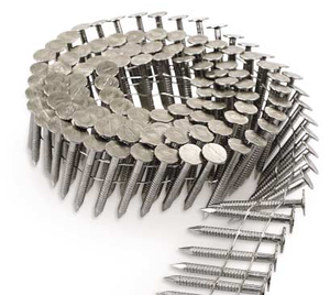 1-1/4 Anillo de acero duro completo Vástago Bobina Clavos para techos Material de hierro - Product Image 1