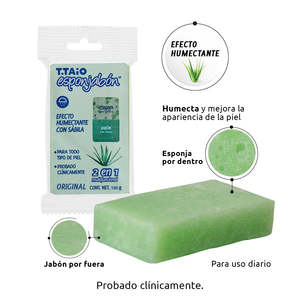 Esponjabon 2 en 1 Jabón y Esponja de Aloe Vera |   Herramienta de Baño Exfoliante y Limpiadora Corporal con Material de PE - Product Image 2
