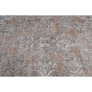 Tapis turc vintage, tapis de 5,7 x 8,9 pieds, tapis brun avec bordure blanche - Product Image 5