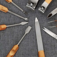 Ensemble de manucure et pédicure professionnel personnalisé 2024, kit à ongles jetable, étui à ongles en acier inoxydable, haute qualité, 7 en 1