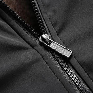 New Arrival Men's Winter High Street Softshell Jacket High Quality <b>Wool</b> Fabric Long Sleeved Stand Collar Customized OEM Service - Product Image 5