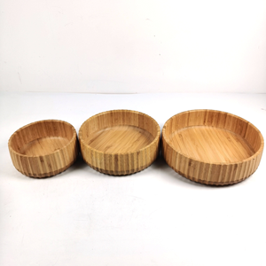 Juego de Tazones de Ensalada de Bambú Pulido Personalizado, Ligeros, Grandes, para Servir Fruta y Comida en la Mesa - Product Image 3