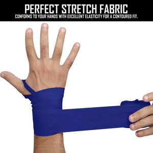 Bandages de boxe en coton réglables à boucles auto-agrippantes pour la protection des mains, style mexicain, ensemble combiné, taille universelle adulte, vente en gros - Product Image 4