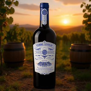 Organic Merlot Rubicone Appassimento IGT Red <b>Wine</b> 750ml Rich Appassimento 6 Bottles Per Box Terre Cevico - Product Image 3