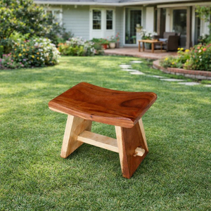 Taburete Curvo de Madera Maciza de Suar/Monkey Pod, Diseño Industrial Moderno, Construcción Duradera y Ecológica, Precio Competitivo, para Sala de Estar - Product Image 2