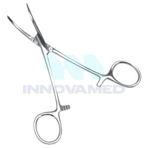 Pinzas hemostáticas Kelly duraderas 2025, instrumentos quirúrgicos manuales reutilizables de acero inoxidable con bloqueo curvo con soporte en línea - Product Image 1