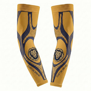 Manguitos de compresión para brazos al por mayor, diseño de león, transpirables, protección UV, para gimnasio, correr, ciclismo, soporte muscular, OEM ODM - Product Image 4