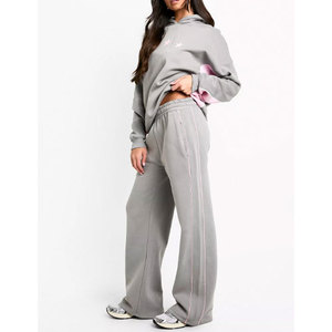 Pantalones de chándal de pierna recta holgados de algodón 2025 100%, pantalones de chándal de cintura con cordón de alta calidad, servicio OEM disponible - Product Image 4