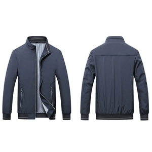 Chaqueta de Mezclilla de Motociclista Entallada para Hombre, Invierno, Cuero Genuino, Cuello en V, Casual, Moderna, Simple, Versátil, de Alta Calidad - Product Image 3