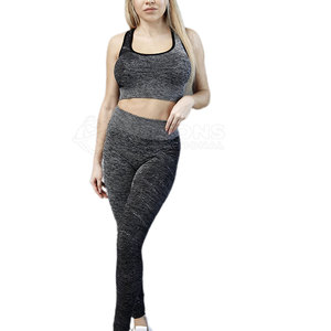 Ensemble de yoga deux pièces pour femmes, ensemble de yoga avec haut court, ensemble de yoga très élastique pour le confort pendant l'entraînement - Product Image 2