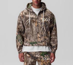 Conjunto Deportivo de Invierno para Hombre, Estampado de Jungla, Felpa Francesa de Algodón, Ropa Deportiva para Exteriores, Logotipo Personalizado, Fabricante OEM al por Mayor - Product Image 1