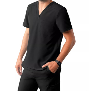 Conjuntos de fregado unisex profesionales de alta calidad personalizados OEM con detección de agujas Material de algodón polivinílico para uso hospitalario - Product Image 1