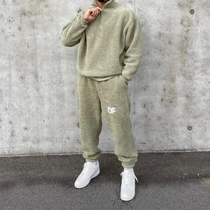 Conjunto de chándal con capucha y cremallera para hombre personalizado, ropa cómoda de punto para correr para entrenamiento, trajes de dos piezas de invierno - Product Image 4