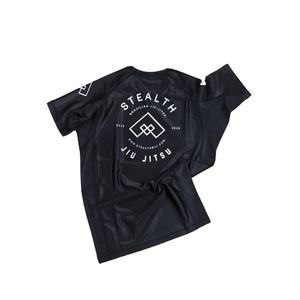 MMA – chemise noire pour homme, protection contre les éruptions cutanées et impression sublimée de couleur personnalisée pour la Gym - Product Image 2