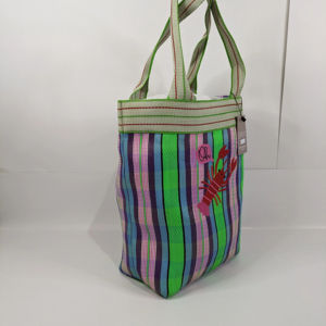 Nuevo diseño de moda, logotipo personalizado, bordado, bolsa de plástico reciclado para mujer con asa para uso diario, duradera para mujer y Niña - Product Image 1