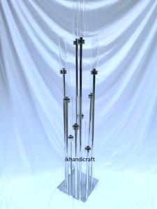 โคมไฟแก้วทรงสูงแบบปรับแต่งได้10แขนโคมไฟเหล็กทนทานต่อความร้อนเป็นมิตรกับสิ่งแวดล้อม - Product Image 4