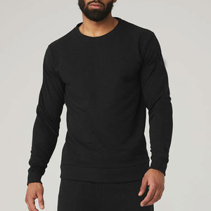 Sweat-shirt à col rond surdimensionné 100% coton pour hommes, pull ras du cou à épaules tombantes, dernier modèle épais et solide, écologique, à séchage rapide - Product Image 2