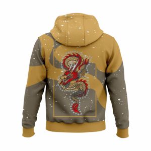 Customizable <b>Men's</b> <b>Hoodie</b> for Winter Oversized Polyester Streetwear Full Print Zipper Design for Sublimation - Product Image 3