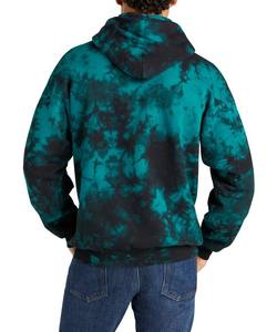 OEM Custom Wholesale Oversized Tie Dye Pullover <b>Fleece</b> Hoodie for <b>Men</b> hooded warm tie dye sweatshirt green and <b>black</b> - Product Image 4