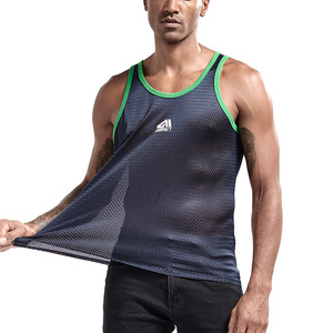 Custom Wholesale Fitness <b>Sports</b> Workout Tank Top Quick Dry Polyester Gym <b>Men</b> Running Singlet for Bodybuilding Stringer <b>Vest</b> - Product Image 6
