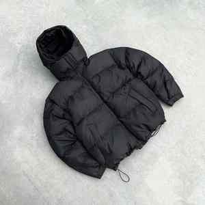 Chaqueta acolchada de algodón con logotipo frontal personalizado de invierno para hombre con Abrigo con capucha transpirable inteligente informal de alta calidad - Product Image 1