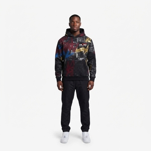 Sudadera con Capucha Personalizada OEM para Hombre, Estilo Urbano, 420 GSM, Felpa Francesa, Diseño Deportivo con Paneles, Cierre de Cremallera, Estampado de Grafiti Urbano - Product Image 1