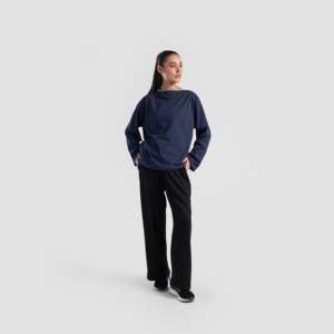 Top de punto azul marino para mujer, corte regular, de Elevate - Product Image 4