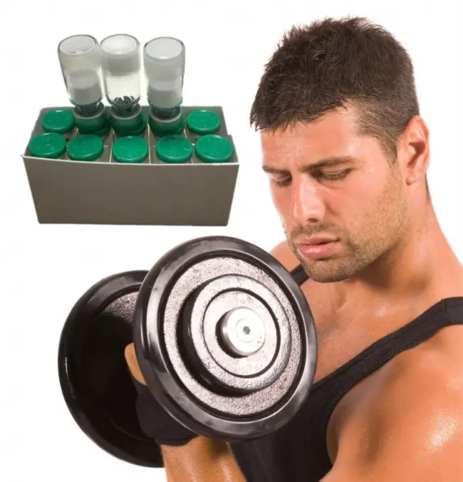 Bubuk peptida binaraga kustom dumbbell karet bulat warna-warni 5mg 10mg botol kecil