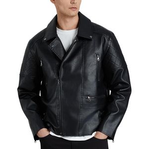 Chaqueta de Cuero Genuina para Hombre 2025, Moderna y Elegante, con Logotipo Personalizado, Novedades, Mejor Fabricación, MOQ Bajo - Product Image 1