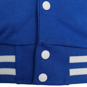 Veste de baseball universitaire pour hommes, modèles personnalisés 2026, broderie effet vieilli, bleu et blanc, style Letterman - Product Image 3