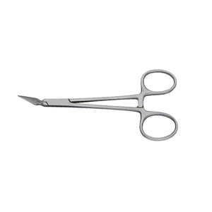 Porte-aiguilles dentaire à mâchoire droite dentelée en acier inoxydable, instrument chirurgical avec anneaux de maintien, manuel, certifié CE - Product Image 3