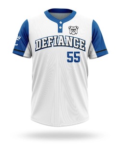 Camiseta de Béisbol Sublimada Personalizada, Manga Corta con Botones, Diseño Sólido con Degradado de Color, Uniforme de Equipo de Softbol - Product Image 3