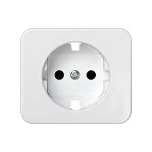 Copertura bianca con dispositivo di sicurezza per base presa Schuko bianca (Simon 75 75041-60) - Product Image 1