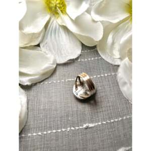 Navajo Handmade Fox <b>Turquoise</b> & Sterling Silver <b>Ring</b> Stainless Steel Fashion <b>Ring</b> with Oval Cut Diamond Size 10 Bezel Setting - Product Image 4