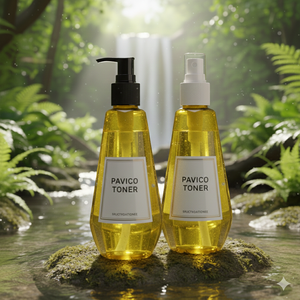 Flacons de toner PET écologiques Pavico Vietnam Factory 250 ml 24 mm 29 g Emballage cosmétique vide pour crème pour le visage Lotion Direct - Product Image 1