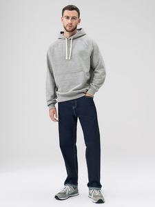 Wholesale Custom Logo Fleece Hoodie Men Basics Cotton Blended Heavy Wight Plain Fleece Hoodie Custom Hoodie - Product Image 4