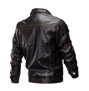 2024 New Men Winter Custom Motorbike Style <b>Genuine</b> <b>Leather</b> <b>Jacket</b> Custom Design Front Zipper Waterproof Eco-Friendly - Product Image 6