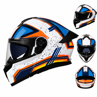 Casque de moto modulaire pour adultes avec coque ABS avancée, double visière relevable, pour la course sur route, pour hommes et femmes
