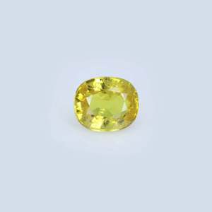 Saphir Jaune Naturel de 4 Carats, Pierre Non Montée, Taille Émeraude Facettée, Topaze - Product Image 1