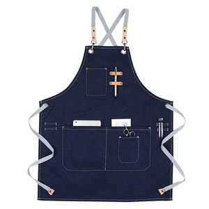 Tabliers de cuisine unisexe écologiques Tablier en denim de travail de chef imperméable Tablier à bavette réglable - Product Image 2