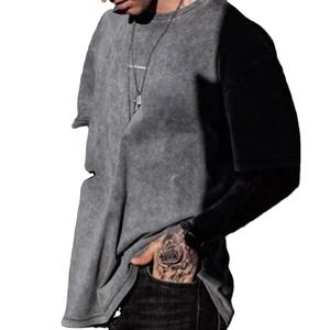 Acid Wash 230 Gsm 100% Coton Drop Shoulder Heavyweight Custom Logo Oversize Vintage Wholesale T-shirt - Product Image 1