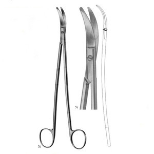 Tijeras de cirugía cardiovascular y neuro acero inoxidable para uso médico Tijeras SATINSKY de 245mm - Product Image 1