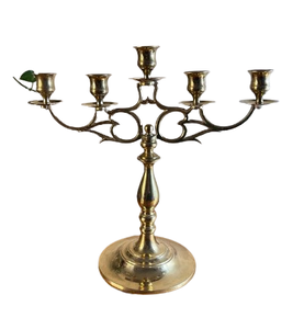 Centre de table en or poli, candélabre de mariage, candélabre royal élégant et haut en métal, décoration personnalisée pour événements et fêtes - Product Image 5