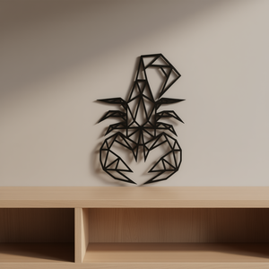 Image décorative de scorpion géométrique en MDF noir - Product Image 2